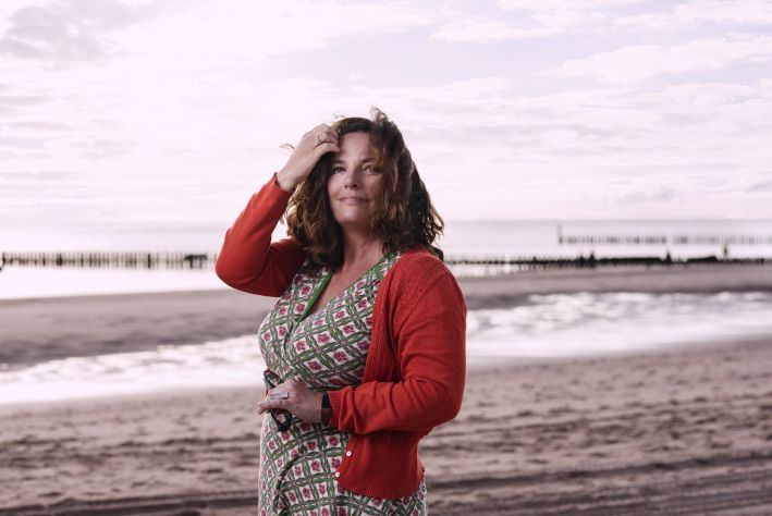 Foto Wendy Westerlaken op het strand.