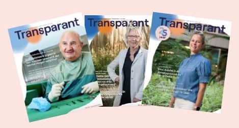 Cover Transparant magazine en klikt door naar de pagina: abonneer je op Magazine Transparant